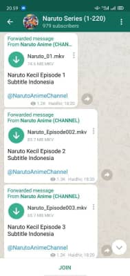 Cara Nonton Anime Naruto dan Boruto di Telegram Lengkap Sub Indo