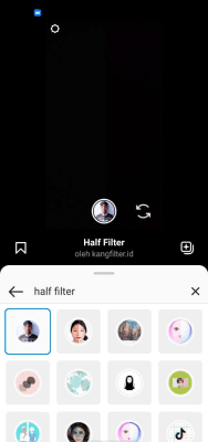Cara mudah Menggunakan Efek Half Filter Instagram