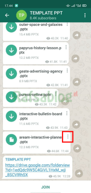Cara Download Template PowerPoint (PPT) di Telegram