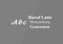 Huruf Latin Sambung Generator