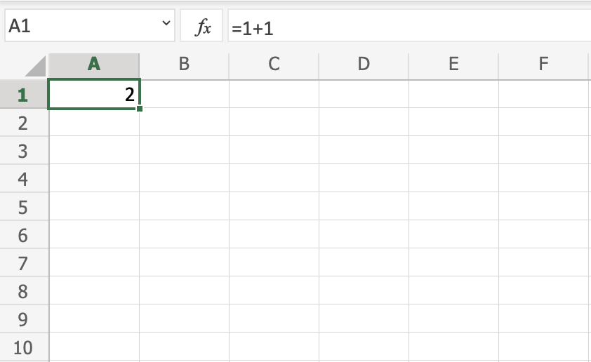 Excel Syntax

