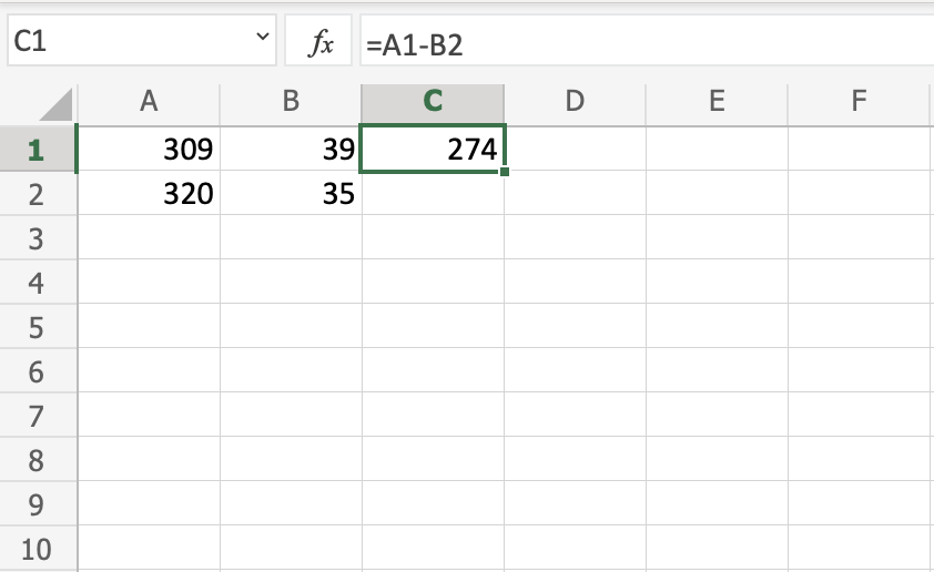 Excel Syntax